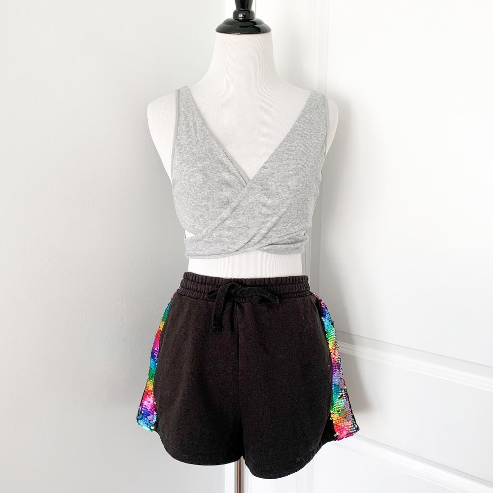 H&M Rainbow Sequin Shorts